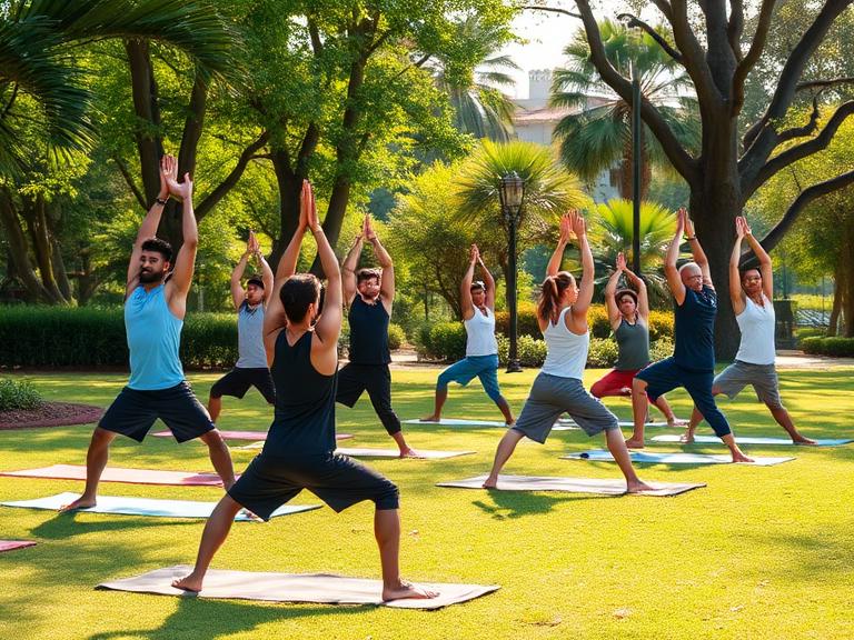 Sunset Outdoor Yoga Chennai